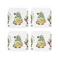thumbnail image 1 of Fuzoiu Christmas Gnomes Print Leather Coasters Set,Drink Coasters Set of 4,for Tabletop Protection, Durable PVC Coasters,Home Décor and Housewarming Gift-Square, 1 of 6