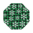 thumbnail image 1 of Fuzoiu Christmas Pattern At Buffalo Plaid Print Leather Coasters Set,Drink Coasters Set of 6,for Tabletop Protection, Durable PVC Coasters,Home Décor and Housewarming Gift,Octagon, 1 of 1