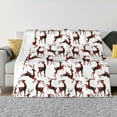 thumbnail image 1 of Fuzoiu Christmas Plaid Moose Print Flannel Blanket,Throw Blanket,Flannel Home Decor,Fleece Bed Blankets,Cozy Soft Blanket for Bed, Sofa, Camping, and Travel-80"x60", 1 of 6