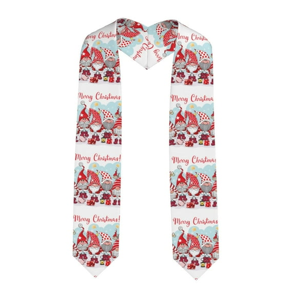 Fuzoiu Christmas Print Graduation Sash,Graduation Stole,Unisex Adult Graduation Stole Shawl 91" Long,for Academic Commencements Shawl-Sharp Corner