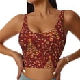 thumbnail image 1 of Fuzoiu Christmas Tree On A Red Background Print Women's Sports Vest,U-Back Sports Tank,Gym Vests,Athletic Sleeveless Shirts,Exercise Undershirts,Yoga, Gym, and Dance Wear-Small, 1 of 8