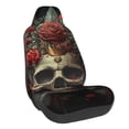 thumbnail image 1 of Fuzoiu Classical Rose Crown Skull Print Elastic Car Seat Covers, Seat Cover Protector,Universal Fit Interior Covers for Most Cars,Washable Seat Cover Non Slip for SUV,Sedan,Van, 1 of 5