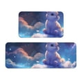 thumbnail image 1 of Fuzoiu Cloud Cute Rabbit Print Kitchen Floor Mat 2 Sets,Kitchen Rugs and Mats,,Non Skid Waterproof Kitchen Floor Mat for Kitchen,Home Office,Sink,Laundry, 1 of 6