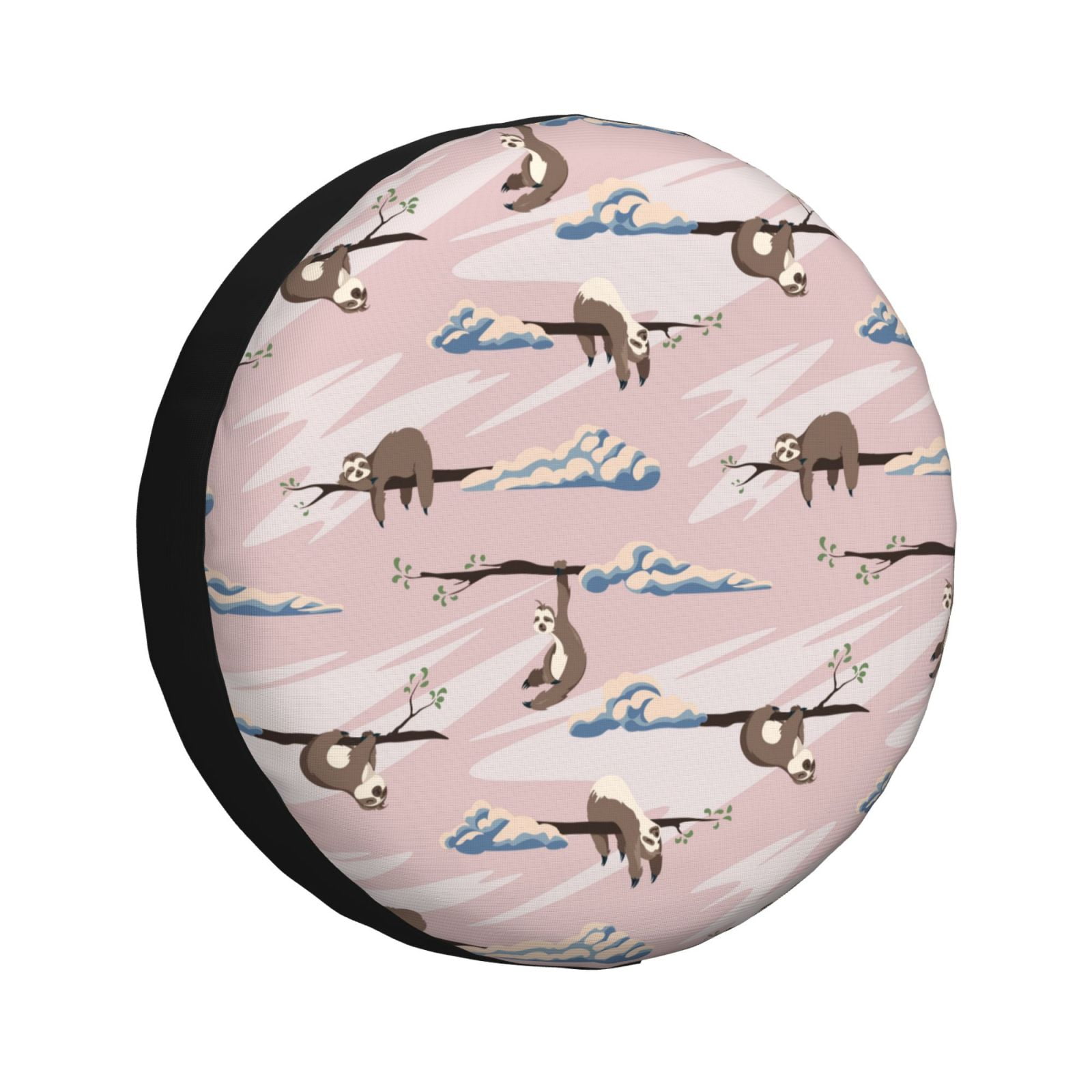 Fuzoiu Cloud Sloth Print Universal Spare Tire Cover with Buckle Strap ...