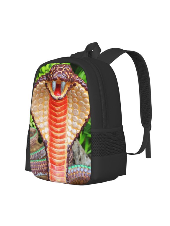 Cobra Snake Print Large Capacity Backpack,Travel Backpack,Laptop Bag,College School Rucksack Bag,for School, Travel & Outdoor Activities
