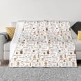 thumbnail image 1 of Fuzoiu Coffee Print Flannel Blanket,Throw Blanket,Flannel Home Decor,Fleece Bed Blankets,Cozy Soft Blanket for Bed, Sofa, Camping, and Travel-60"x50", 1 of 6