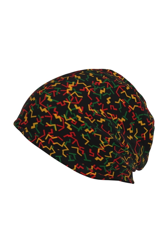 Color Music Print Winter Beanie Hat for Men & Women,Warm Knit Cap,Women Windproof Watch Hat,Knit Warm Unisex Beanie