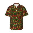 thumbnail image 1 of Fuzoiu Color Music1 Print Hawaiian Shirt for Men, Summer Beach Casual Short Sleeve Button Down Shirts, Men’s Beach Summer Shirts with Pocket,Large, 1 of 7