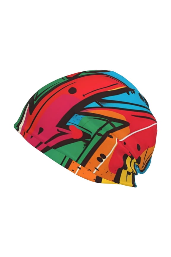 Colorful Arrow Graffiti Pattern Print Winter Beanie Hat for Men & Women,Warm Knit Cap,Women Windproof Watch Hat,Knit Warm Unisex Beanie