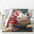 thumbnail image 1 of Fuzoiu Colorful Axolotl Underwater Print Flannel Throw Blanket,Light Weight Warm Decorative,Throw Blanket Cover for Sofa, Couch, Bedroom,Travel-80"x60", 1 of 6