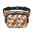 thumbnail image 1 of Fuzoiu Colorful Balls Print Unisex Square Double Layer Waist Bag,Crossbody Fanny Pack Travel Workout Accessory, 1 of 9