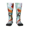 thumbnail image 1 of Fuzoiu Colorful Birds Pine Branch Print Adult Stockings,Crew Socks,Unisex Fashion Socks, Casual Sports Socks,Comfortable Crew Socks for Everyday Wear and Sports, 1 of 6
