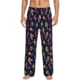 thumbnail image 1 of Fuzoiu Colorful Birds Print Men's Pajama Pants,Lounge Pants for Men,Lounge PJ Bottoms,Sleepwear Pants with Drawstring Pockets -Large, 1 of 6