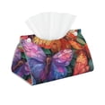 thumbnail image 1 of Fuzoiu Colorful Butterfly Cluster Print Tissue Box Cover, PU Leather Tissue Holder,Decorative Facial Paper Organizer for Bathroom Living Room Bedroom Countertop Office Desk Car Home, 1 of 7