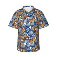 thumbnail image 1 of Fuzoiu Colorful Butterfly1 Print Hawaiian Shirt for Men, Summer Beach Casual Short Sleeve Button Down Shirts, Men’s Beach Summer Shirts with Pocket,3X-Large, 1 of 7