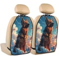 thumbnail image 1 of Fuzoiu Colorful Cloud Shepherd Dog Print 2 Pack Kick Mat Back Seat Protector With 3 Storage Pockets, Universal Car Seat Back Organizer For Kids Pets, Waterproof Backseat Protector For Most Car, 1 of 8