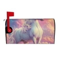 thumbnail image 1 of Fuzoiu Colorful Cloud White Horse Print Decorative Waterproof Mailbox Cover,Welcome Magnetic Mailbox Cover, Post Letter Box Wrap Cover for Outdoor Decor -25.5x21 in, 1 of 8