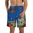 thumbnail image 1 of Fuzoiu Colorful Coral Reef Print Men's Beach Shorts,Men's Swim Trunks,Quick Dry Board Shorts with Pockets,Men's Bathing Suits for Surfing, Running, and Casual Wear-XX-Large, 1 of 6