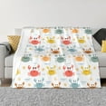 thumbnail image 1 of Fuzoiu Colorful Crabs Print Flannel Blanket,Throw Blanket,Flannel Home Decor,Fleece Bed Blankets,Cozy Soft Blanket for Bed, Sofa, Camping, and Travel-40"x30", 1 of 6