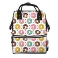 thumbnail image 1 of Fuzoiu Colorful Donuts Print Diaper Bag Backpack,Baby Essentials Travel Tote,Multi function Waterproof Diaper Bag, Travel Essentials Baby Bag - Unisex, 1 of 6