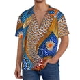 thumbnail image 1 of Fuzoiu Colorful Dot Art Fish Print Men's Casual Short,Men's Short Sleeve Shirt,Mens Casual Button Down Shirts,Cuban Collar Summer Shirt for Beach, Vacation, and Outdoor Activities-XX-Large, 1 of 5