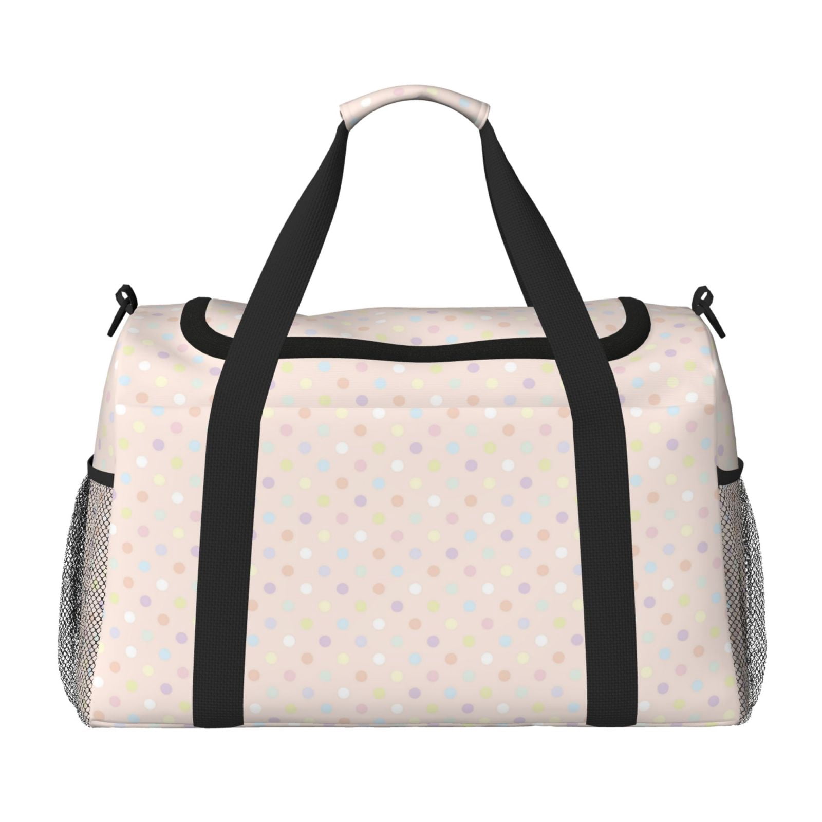 Fuzoiu Colorful Dots Print Travel Duffle Bag,Carry On Tote Bags,Duffel Bag,Sport Gym Bag, Hospital Bag for Labor and Delivery, Overnight Bag,Luggage Bag