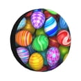 thumbnail image 1 of Fuzoiu Colorful Easter Eggs1 Print Universal Spare Tire Cover with Buckle Strap, Waterproof Wheel Covers for Jeep, Trailer, RV, Truck and All Car-14 inch, 1 of 6