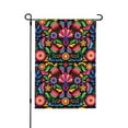 thumbnail image 1 of Fuzoiu Colorful Floral Embroidery Mexican Print Decorative Garden Flag,Double Sided Outside Decoration,Garden Yard Patio Porch Outdoor Decoration, 1 of 7