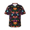 thumbnail image 1 of Fuzoiu Colorful Floral2 Print Hawaiian Shirt for Men, Summer Beach Casual Short Sleeve Button Down Shirts, Men’s Beach Summer Shirts with Pocket,X-Large, 1 of 7