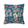 thumbnail image 1 of Fuzoiu Colorful Flowers Print Square Pillow Cover,Hidden Zipper Design,Luxury Square Pillow Case, Throw Pillow,Couch Cushion-24"x24", 1 of 7