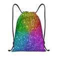 thumbnail image 1 of Fuzoiu Colorful Glitter Print Drawstring Backpack for Gym, Travel, Yoga,Sports Sackpack String Bag for Women Men-Medium, 1 of 6