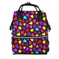 thumbnail image 1 of Fuzoiu Colorful Hearts Print Diaper Bag Backpack,Baby Essentials Travel Tote,Multi function Waterproof Diaper Bag, Travel Essentials Baby Bag - Unisex, 1 of 6