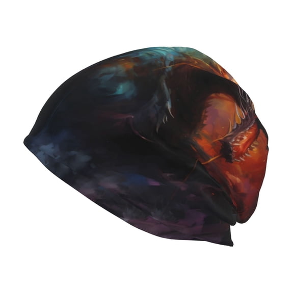 Fuzoiu Colorful Ink Style Dragon Print Winter Beanie Hat for Men & Women,Warm Knit Cap,Women Windproof Watch Hat,Knit Warm Unisex Beanie