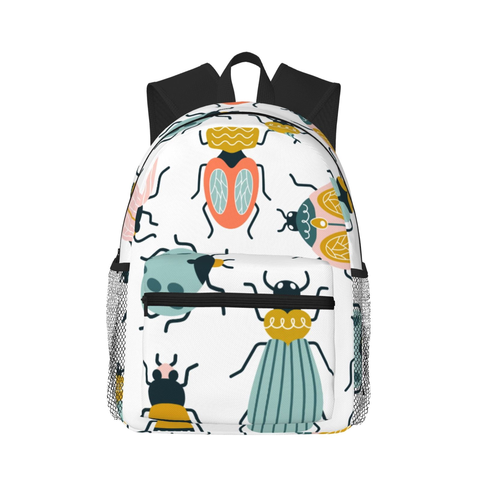 Fuzoiu Colorful Insects Print School Backpack for Teens,Large Bookbag ...