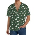 thumbnail image 1 of Fuzoiu Colorful Mallard Duck Print Men's Casual Short,Men's Short Sleeve Shirt,Mens Casual Button Down Shirts,Cuban Collar Summer Shirt for Beach, Vacation, and Outdoor Activities-X-Large, 1 of 5