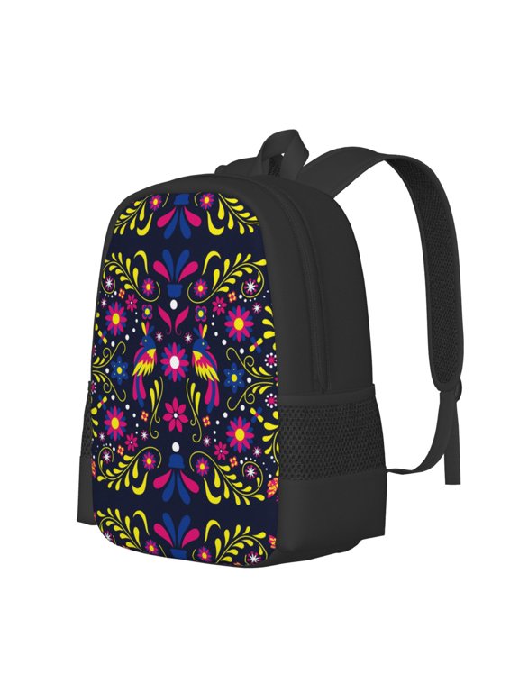 Colorful Mexican Print Large Capacity Backpack,Travel Backpack,Laptop Bag,College School Rucksack Bag,for School, Travel & Outdoor Activities