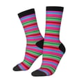 thumbnail image 1 of Fuzoiu Colorful Mexican Stripes Print Athletic Crew Socks for Men & Women,Casual Crew Socks,Above Ankle Crew Socks for Business, Casual, 1 of 6