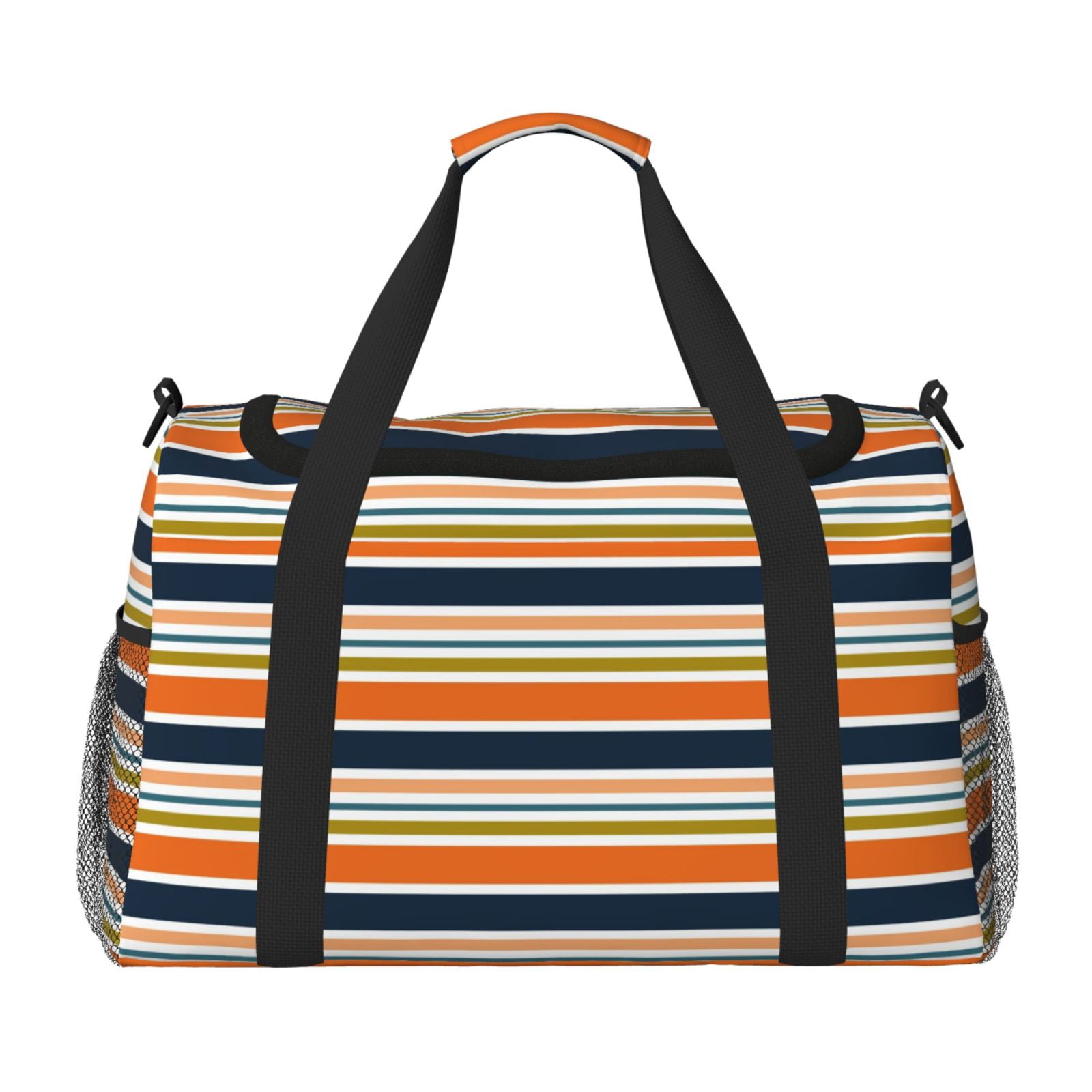 Fuzoiu Colorful Pastel Stripes Print Travel Duffle Bag,Carry On Tote Bags,Duffel Bag,Sport Gym Bag, Hospital Bag for Labor and Delivery, Overnight Bag,Luggage Bag