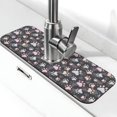 thumbnail image 1 of Fuzoiu Colorful Paws Of Dog Print Kitchen Faucet Suction Pad, Sink Splash Guard Faucet Mat, Faucet Handle Drip Catcher Tray Drying Mat For Bathroom Kitchen Bathroom Countertop, 1 of 7