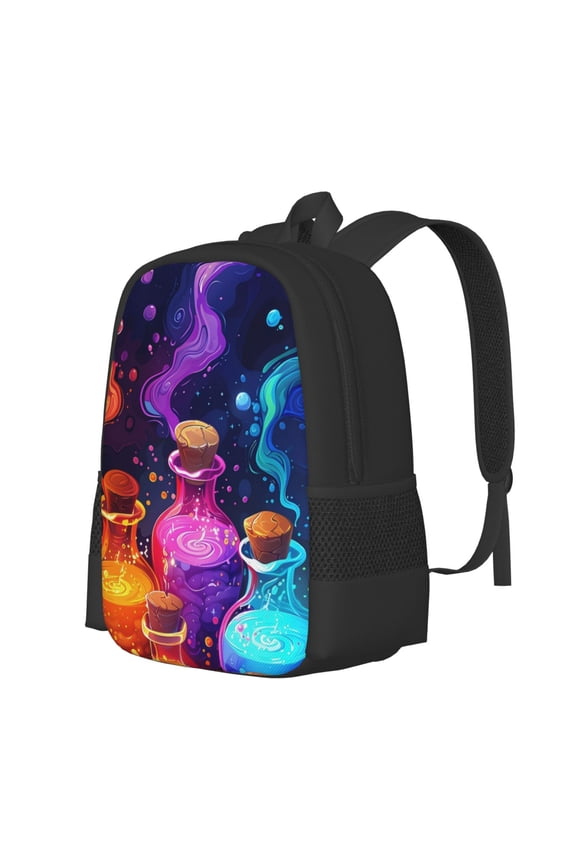 Colorful Potion Bottles Magic Print Large Capacity Backpack,Travel Backpack,Laptop Bag,College School Rucksack Bag,for School, Travel & Outdoor Activities