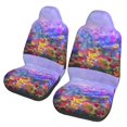 thumbnail image 1 of Fuzoiu Colorful Purple Cosmos Flower Print Seat Covers Set, Car Seat Covers Front Seats, Car Seat Protector, Car Seat Cushion, Seat Covers Carseat Cover Universal Fit for Most Cars, 1 of 7