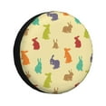 thumbnail image 1 of Fuzoiu Colorful Rabbit Print Universal Spare Tire Cover with Buckle Strap, Waterproof Wheel Covers for Jeep, Trailer, RV, Truck and All Car-17 inch, 1 of 6
