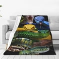 thumbnail image 1 of Fuzoiu Colorful Viper Snake Print Ultra-Soft Micro Fleece Blanket,All Seasons Flannel Throw, Lightweight Blanket for Bed, Sofa, Couch, Movie Night, Camping, and Travel-60"x50", 1 of 7