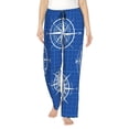 thumbnail image 1 of Fuzoiu Compass Print Women's Pajama Pants,Lounge Pants with Drawstring and Pockets, Casual Pjs Sleep Bottoms, Women's Sleep Pants-Large, 1 of 6
