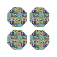 thumbnail image 1 of Fuzoiu Construction Machinery Print Leather Coasters Set,Drink Coasters Set of 4,for Tabletop Protection, Durable PVC Coasters,Home Décor and Housewarming Gift-Octagon, 1 of 6