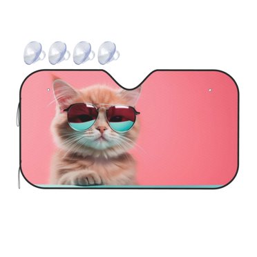 Boccsty Funny Raccoon Driving A Car Windshield Sun Shade Cute Cat Window Shades For Car Truck Automotive Car Shade Car Windshield Sun Shade Cute 55 * 27.6 Inch Price In UAE | Amazon UAE