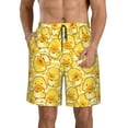 thumbnail image 1 of Fuzoiu Cool Duck With Yellow Strip Print Men's Beach Shorts,Men's Swim Trunks,Quick Dry Board Shorts with Pockets,Men's Bathing Suits for Surfing, Running, and Casual Wear-Small, 1 of 6