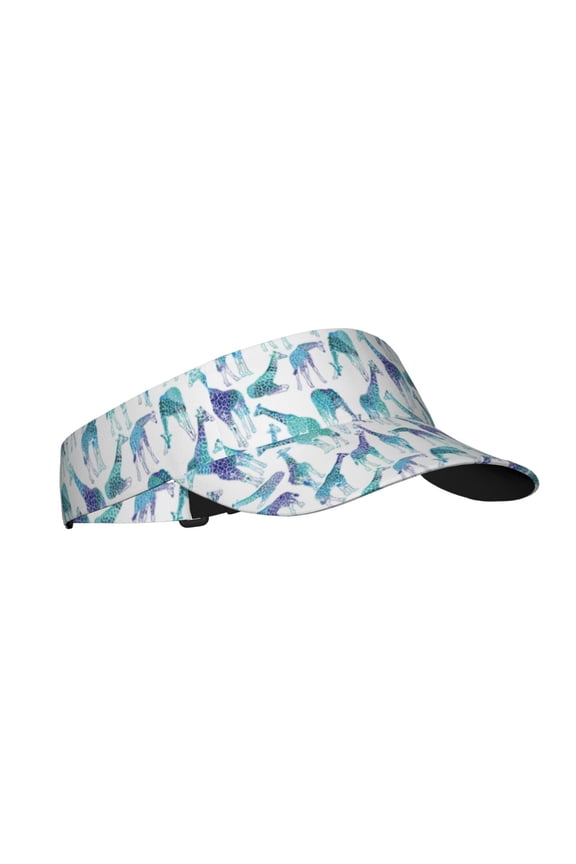 Cool Giraffe Print Adult Sunscreen Visor Cap,Adjustable Summer Cap for Men Women,Unisex Running Outdoor Beach Hat