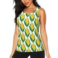 thumbnail image 1 of Fuzoiu Corn Cob Print Women's Workout Tank Top,Athletic Racerback Sports Tank,Tops Sleeveless Running Loose Fit Yoga Tops,Active Shirts for Yoga, Running, and Gym-Small, 1 of 7