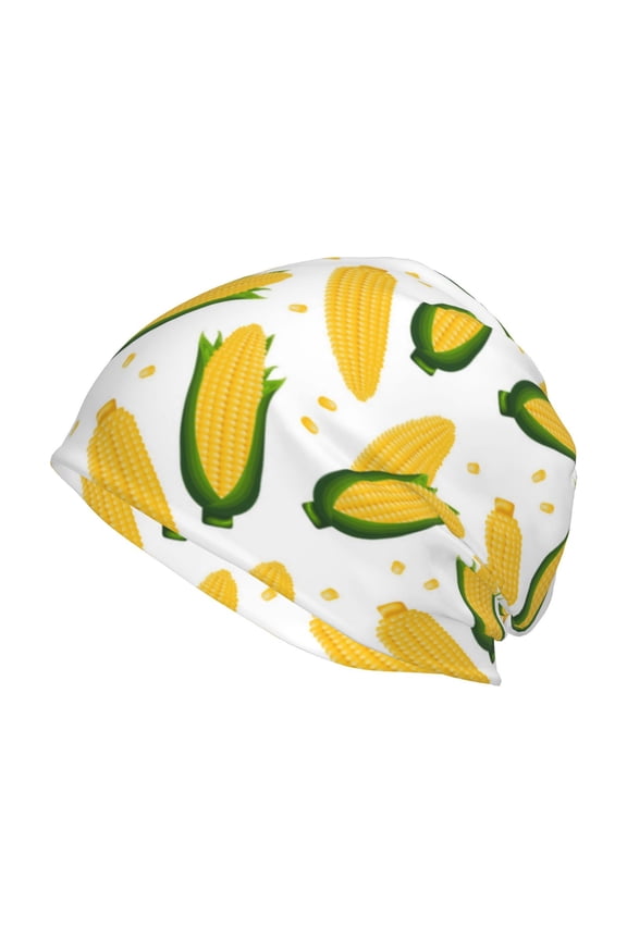 Corn On The Cob Print Winter Beanie Hat for Men & Women,Warm Knit Cap,Women Windproof Watch Hat,Knit Warm Unisex Beanie
